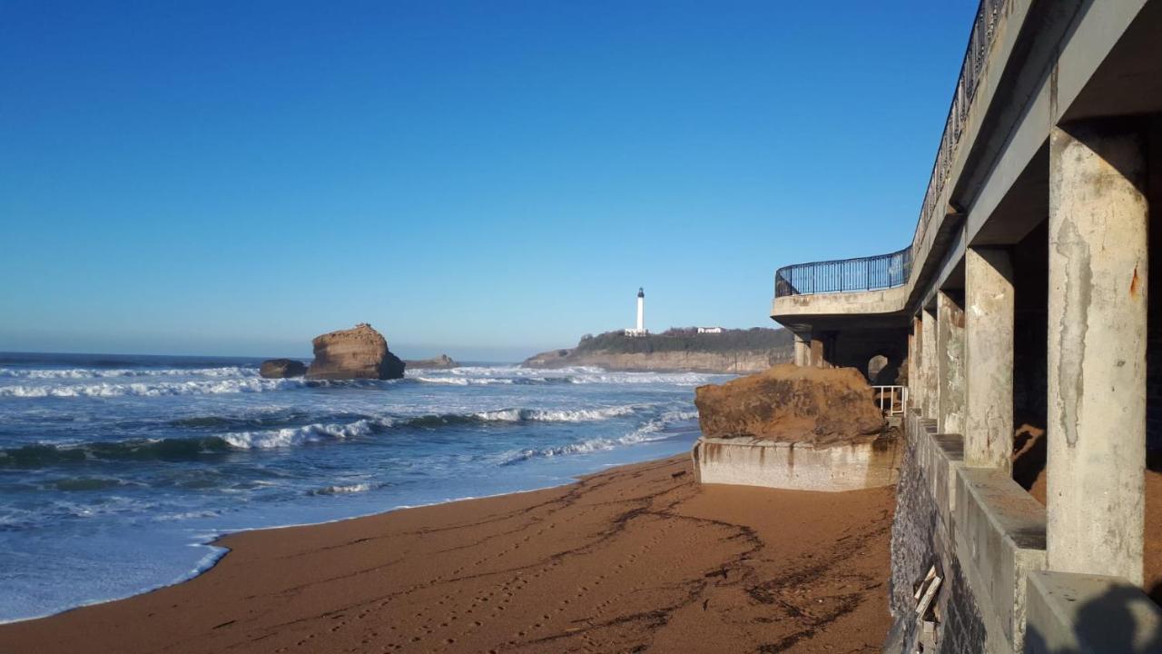 Studio et piscine sur la grande plage Biarritz Extérieur photo
